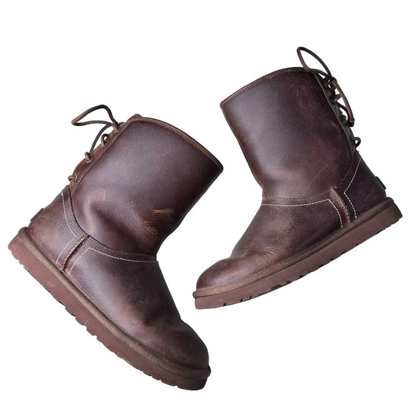 UGG Mariana S/N 1008426 Brown Leather Boots. Size 7 - Picture 9 of 10